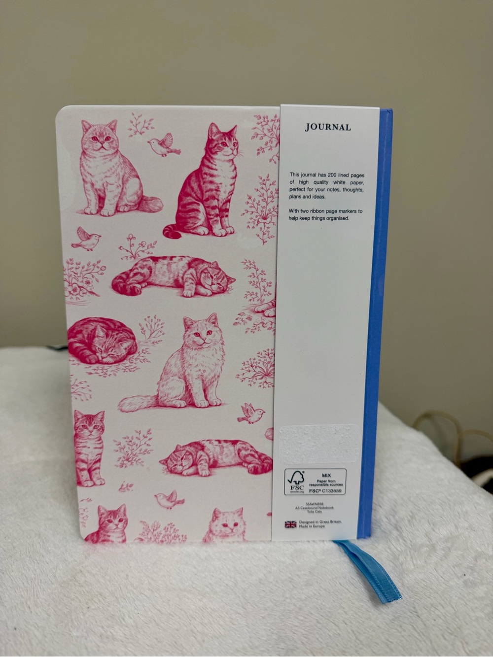 Hardcover Journal with Cat Design - Picture 2 of 2